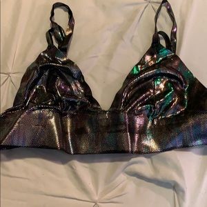 Urban outfitters metallic bralette